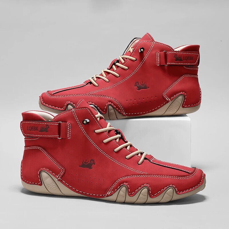 Men'S Shoes Comfortable Walking - Tênis Casuais de Couro para Homens,