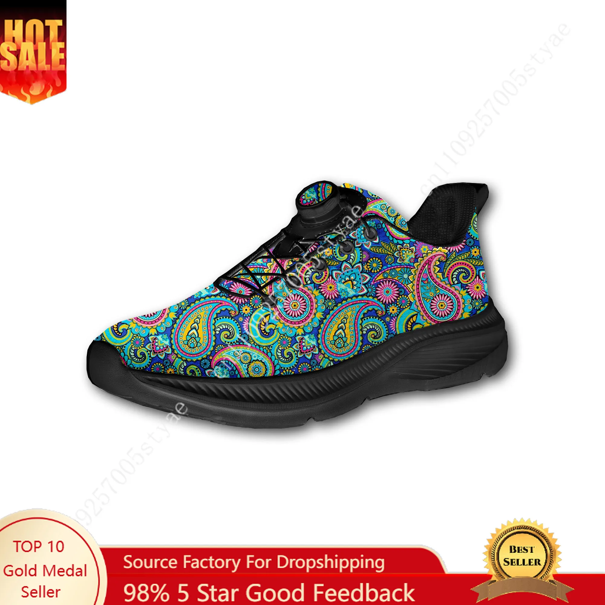 Men Shoes Sneakers - Tênis Personalizados com Estampa Floral Mandala