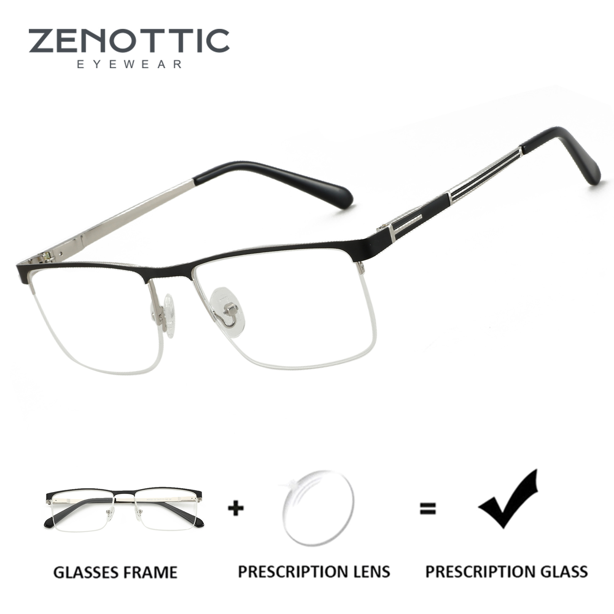 Men Shoes Zegna - Zenottic óculos masculinos de prescrição sem