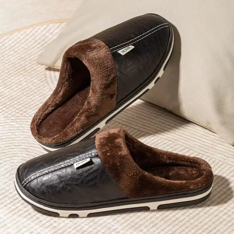 Men'S Shoes Temu - Chinelos de Inverno Masculinos Tamanho Grande,