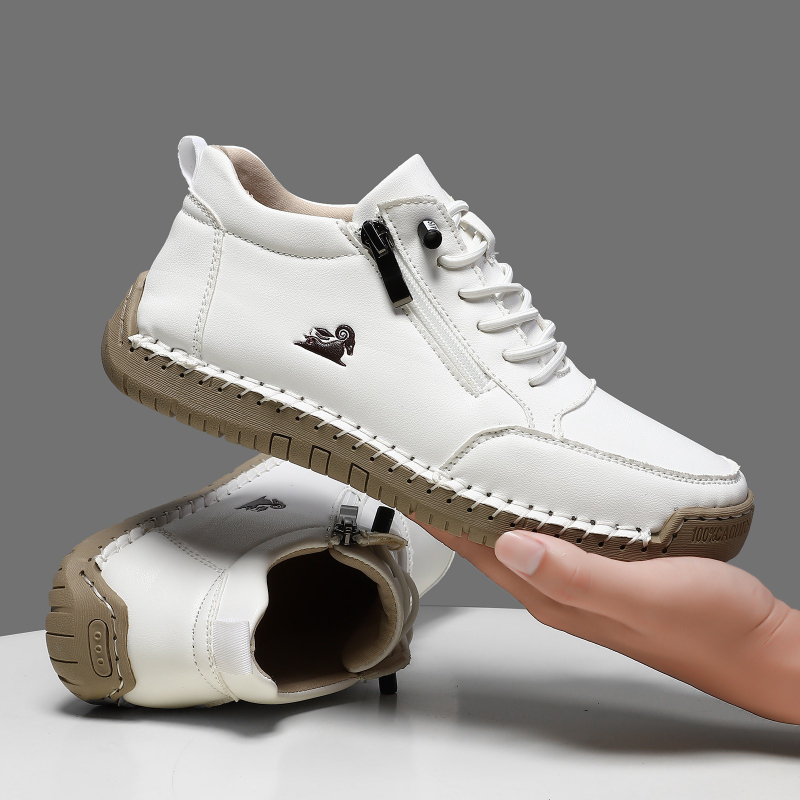 Men Shoes On Sale - Tênis feminino de couro artesanal sapatos