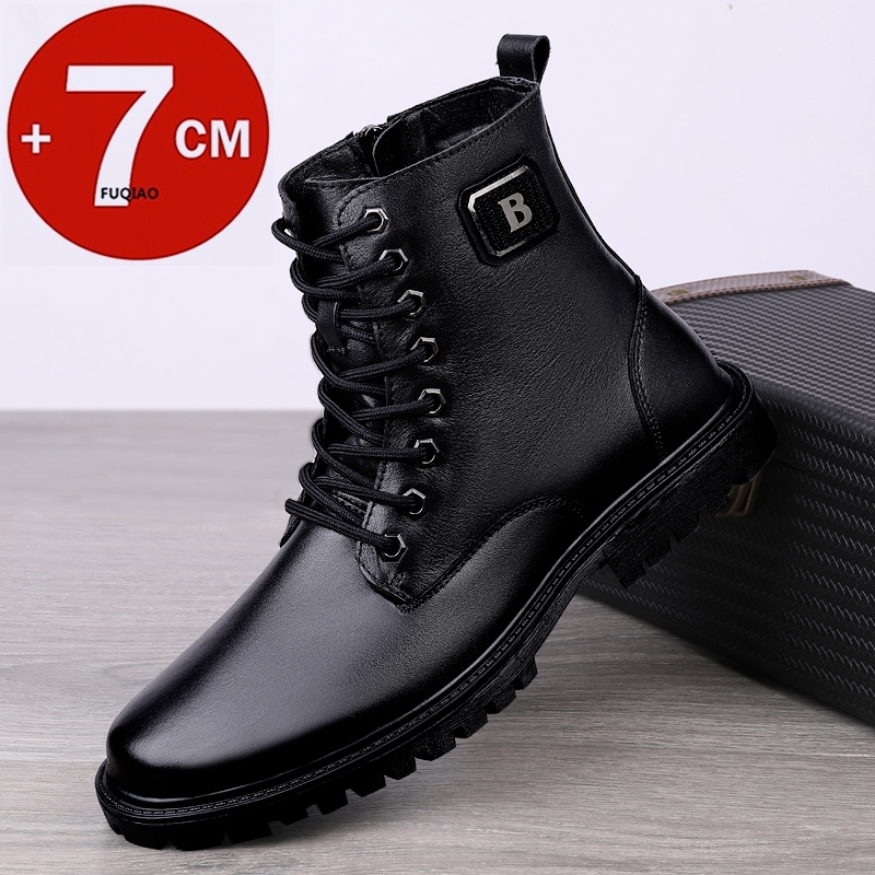 Botas de elevador de couro gen - Men'S Shoes Temu avaliação e preço