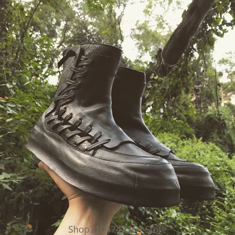 Botas Casuais de Couro Genuíno - Men'S Shoes Temu avaliação e preço