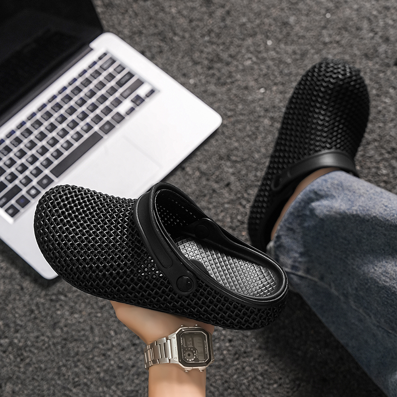 Novas Sandálias Slide de Dedo  - Men'S Shoes Comfortable Walking avaliação e preço