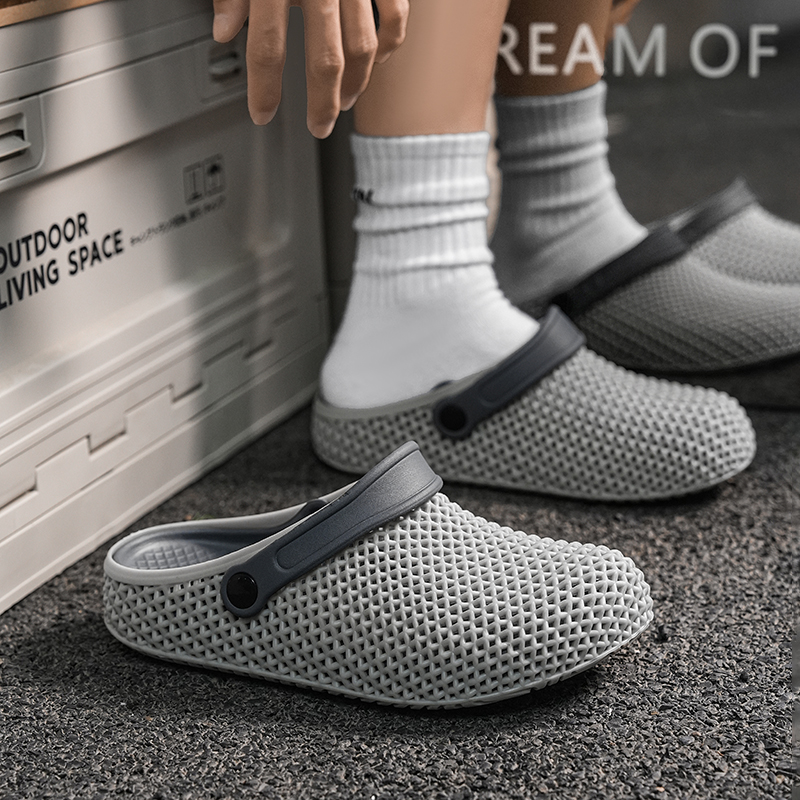 Novas Sandálias Slide de Dedo  - Men'S Shoes Comfortable Walking avaliação e preço