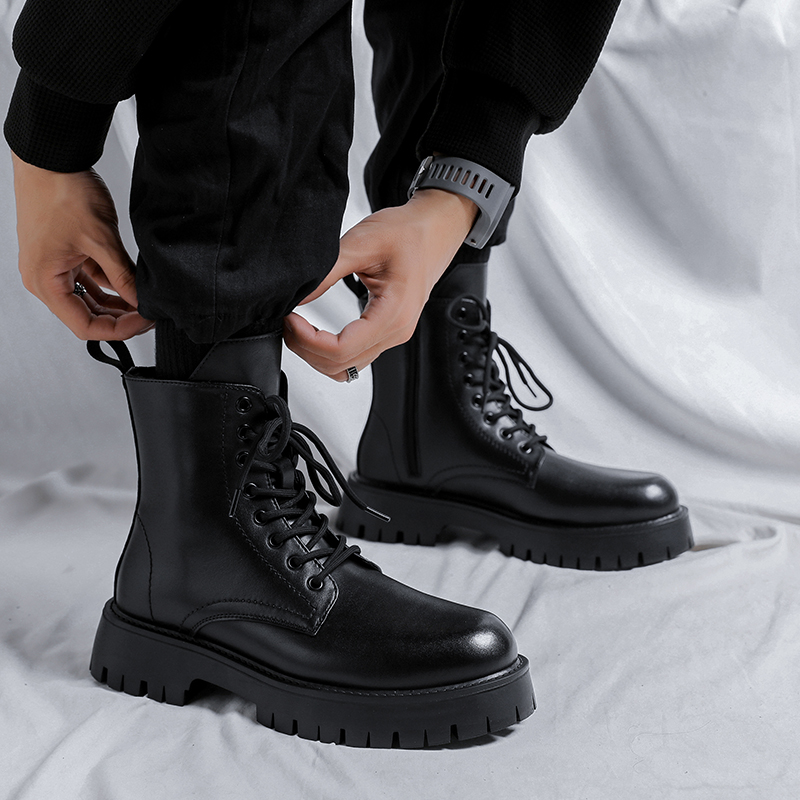 Botas de Couro Genuíno de Luxo - Men Shoes Brands avaliação e preço