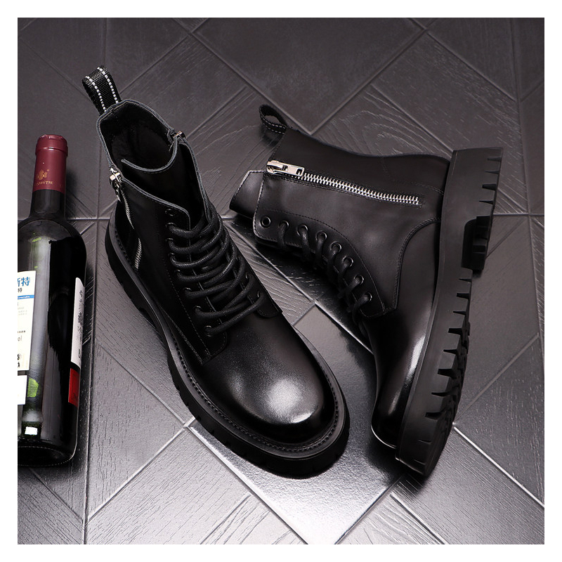 Botas de Couro Genuíno de Luxo - Men Shoes Brands avaliação e preço